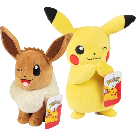 Pokémon Eevee & Pikachu Plush Set