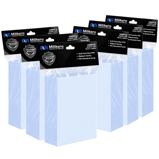 Milikero Clear Card Sleeves – 600 Count (6 × 100)